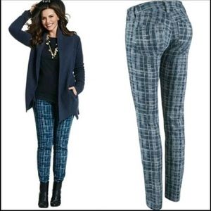 🎁SALE🎁 Cabi Blue Grid Skinny Jeans Style 3047